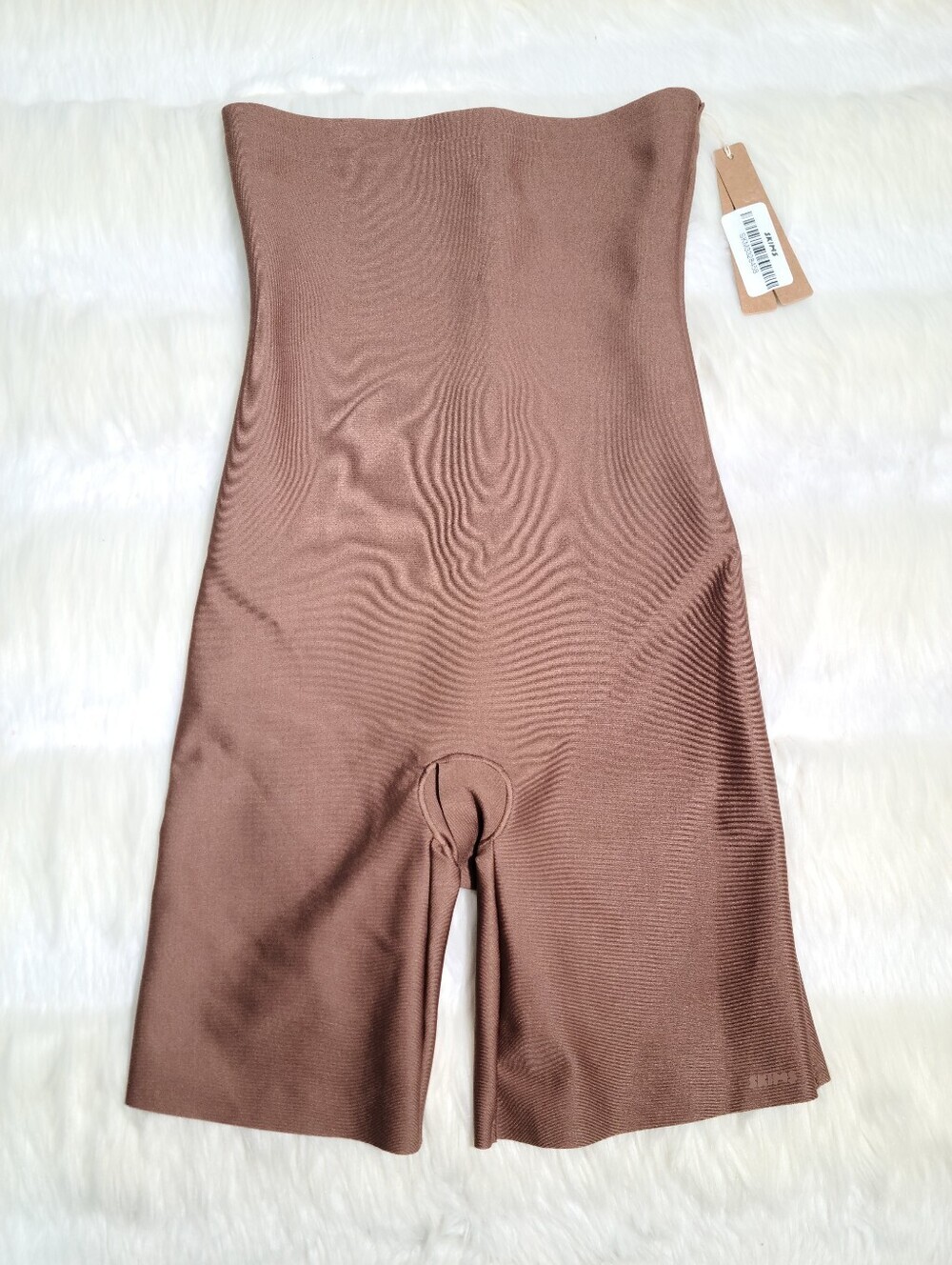 SKIMS Body Core Sculpt High Waisted Mid Thigh Shorts Brown Jasper Large NEW